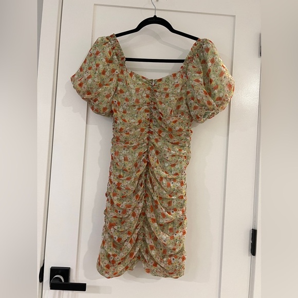 ASTR the label Women's Ruched Mini Party Dress, Light Green Size Small - Picture 6 of 11